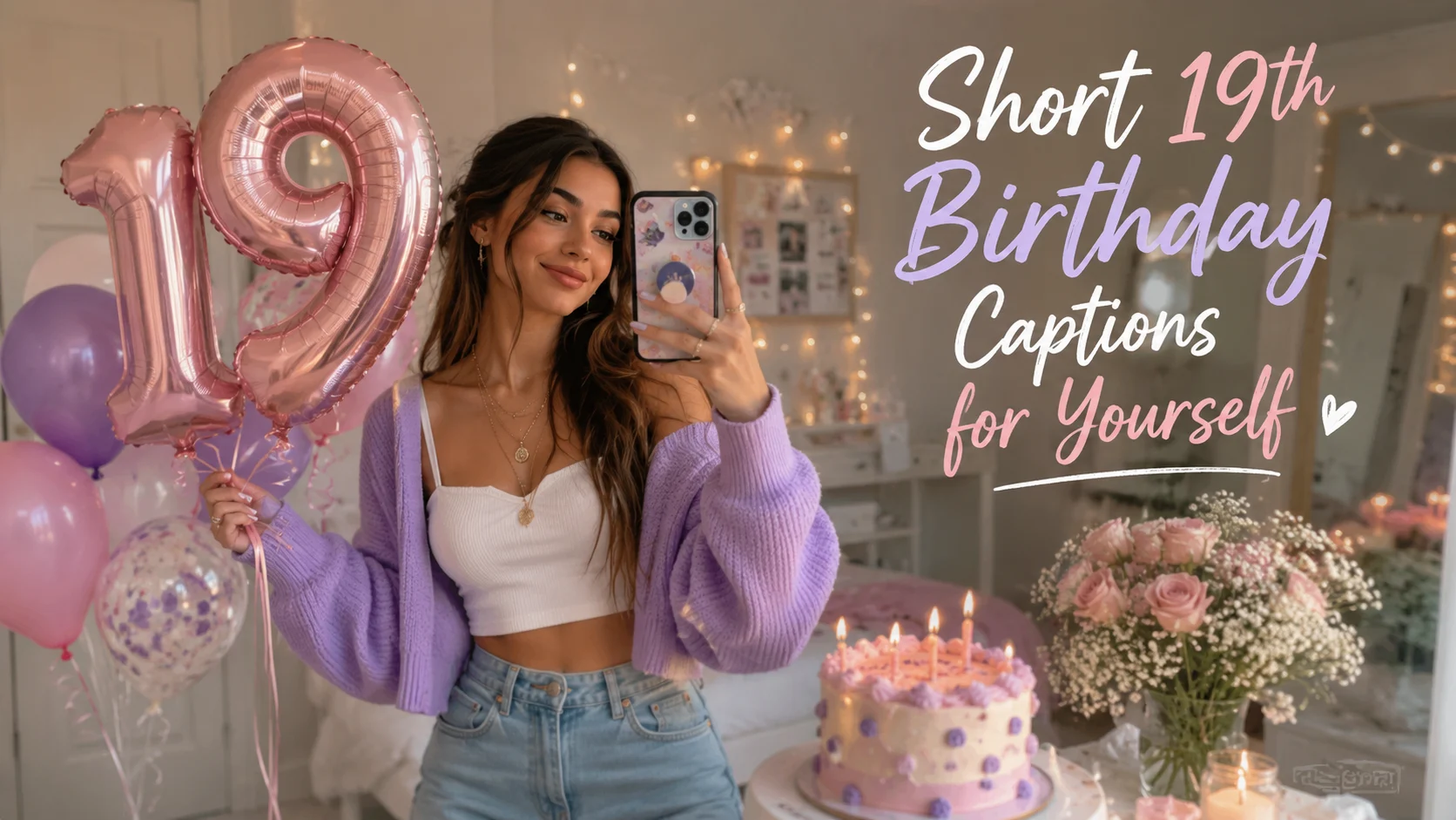 Short 19th Birthday Captions for Yourself
