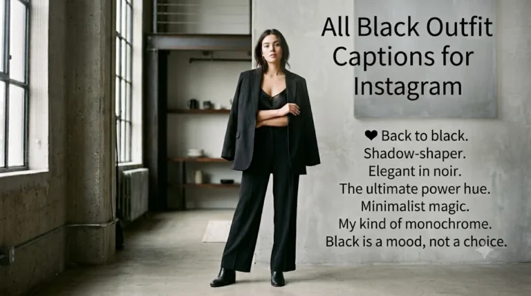 All Black Outfit Captions for Instagram