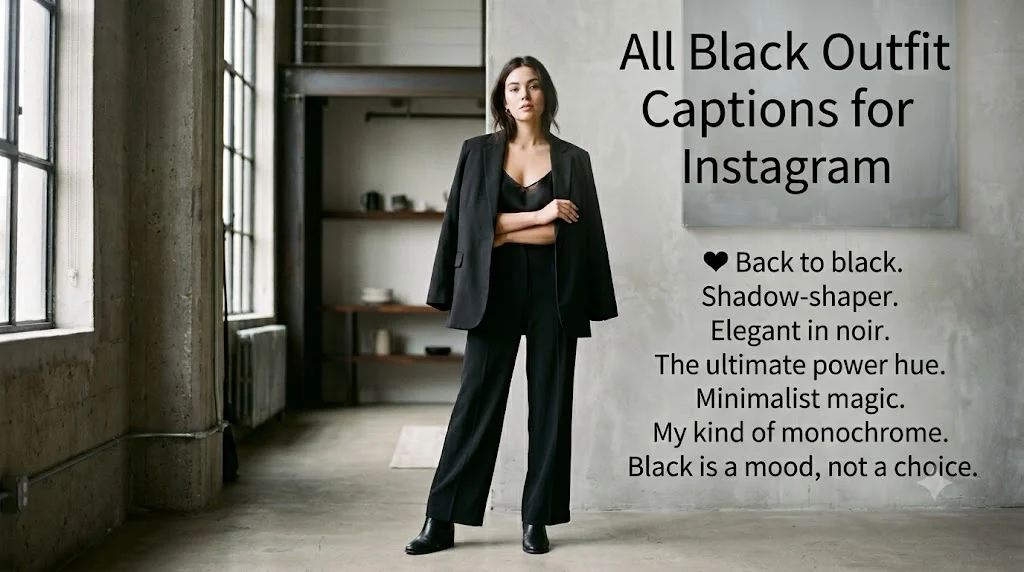 All Black Outfit Captions for Instagram