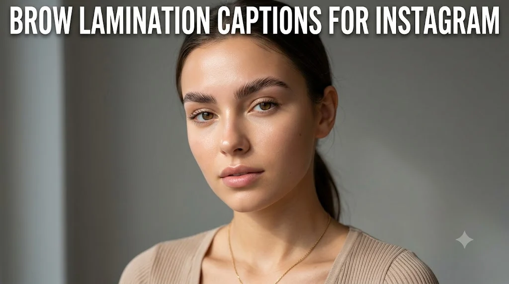 Brow Lamination Captions for Instagram