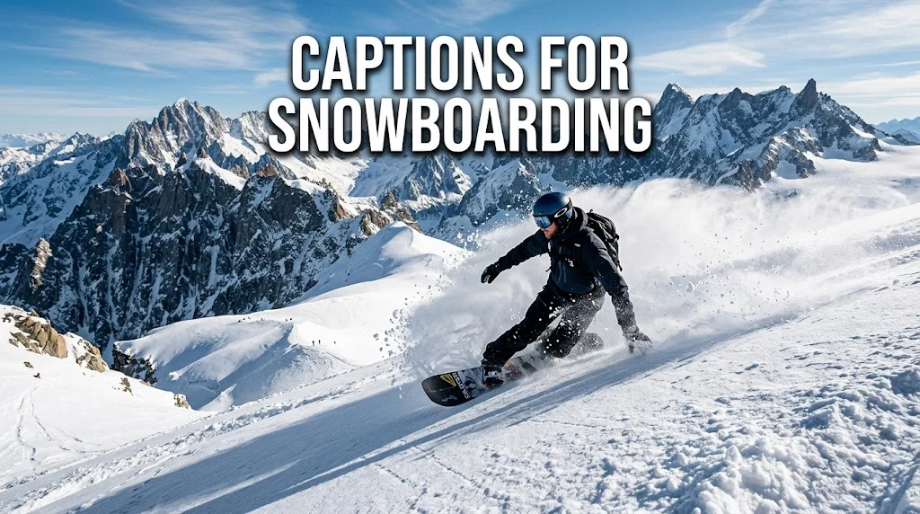 Captions for Snowboarding