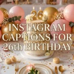 Instagram Captions for 26th Birthday