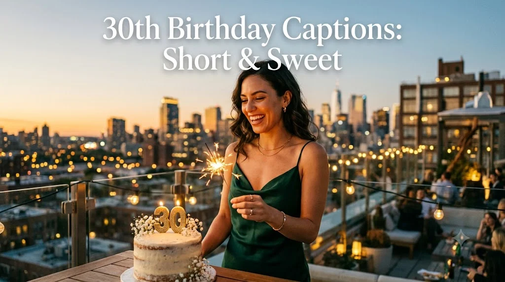 Short 30th Birthday Captions